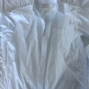 Men's White Dress Shirt with Chest Pocket by Cold Comfort